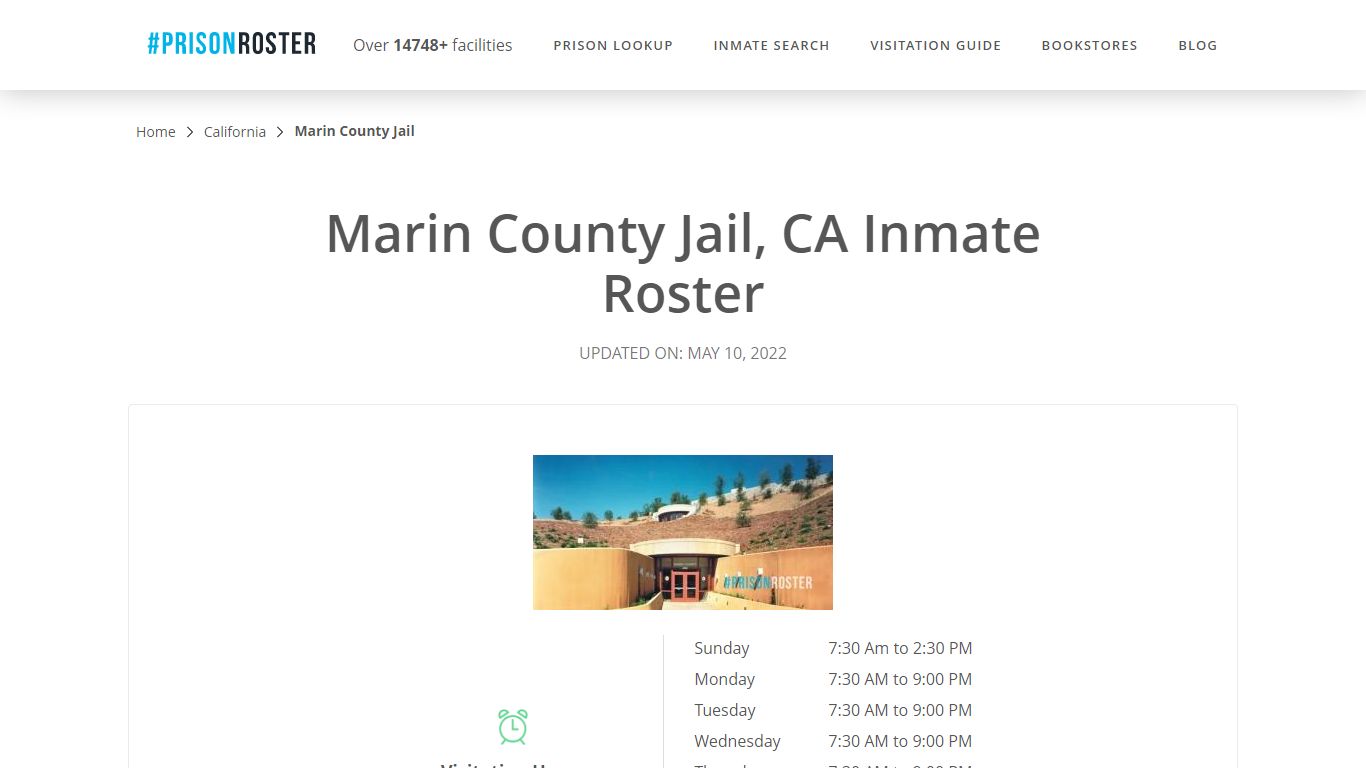 Marin County Jail, CA Inmate Roster - Prisonroster